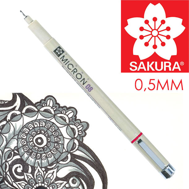 Technické pero SAKURA Pigma Micron BLACK | rôzne hrúbky — obrázok 8