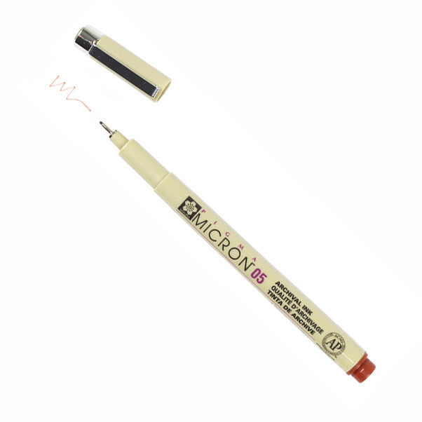 Technické pero SAKURA Pigma Micron BROWN | rôzne hrúbky — obrázok 3