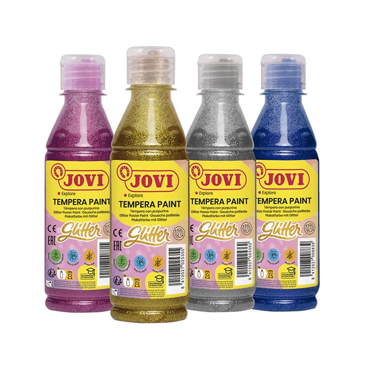Tekutá glitrová temperová farba JOVI 250 ml  | rôzne farby — obrázok 9