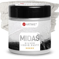 Tekutá metalická pasta ARTMIE MIDAS strieborná | rôzne objemy — obrázok 2