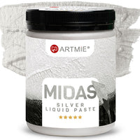 Tekutá metalická pasta ARTMIE MIDAS strieborná | rôzne objemy — obrázok 3