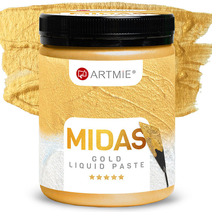 Tekutá metalická pasta ARTMIE MIDAS zlatá | rôzne objemy — obrázok 3