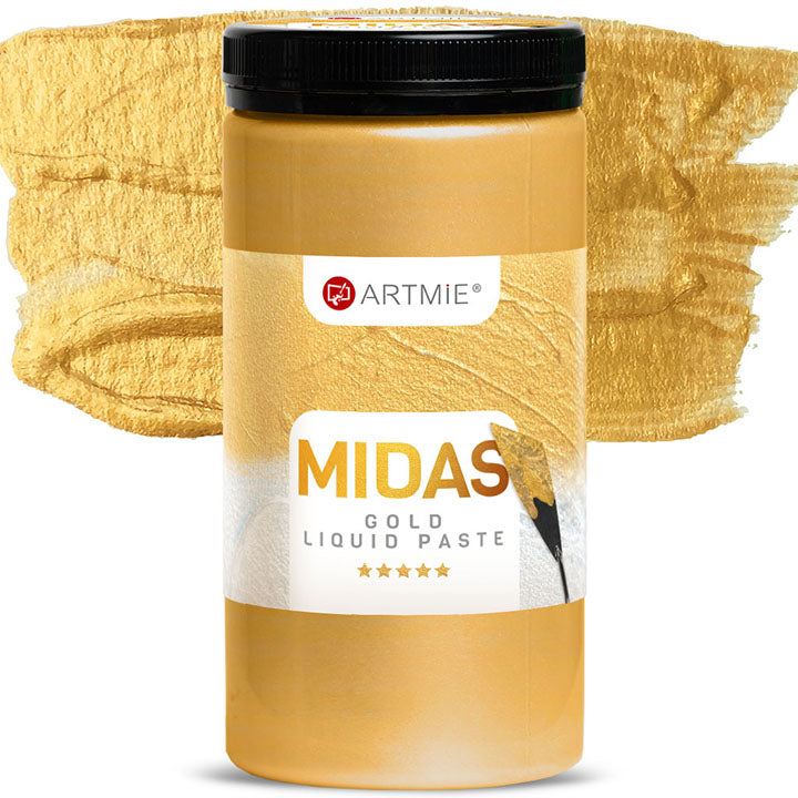 Tekutá metalická pasta ARTMIE MIDAS zlatá | rôzne objemy — obrázok 4