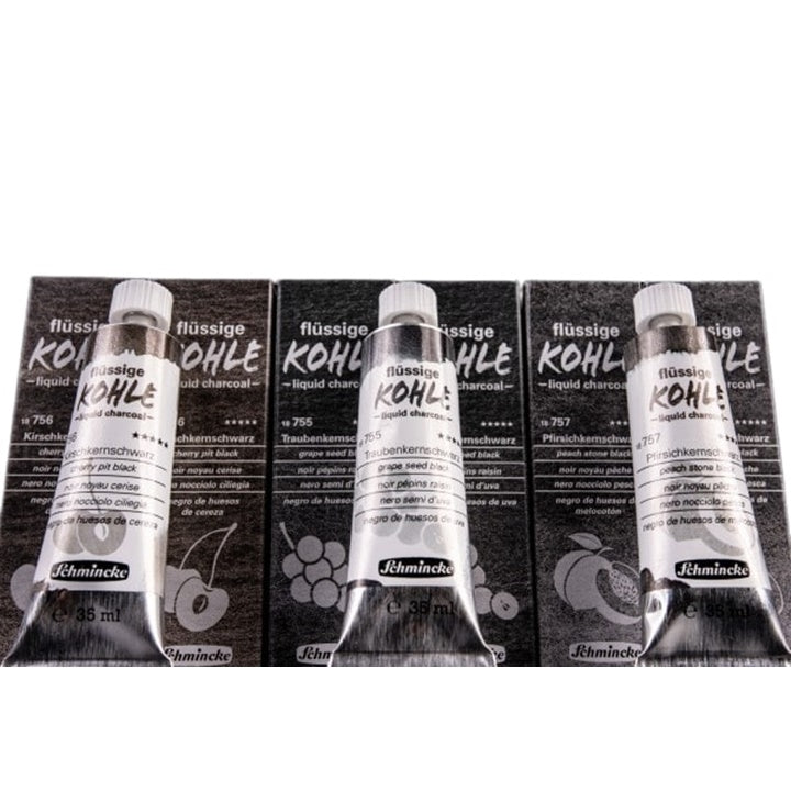 Tekutý uhlík v tube Schmincke 35 ml  | rôzne odtiene čiernej — obrázok 3