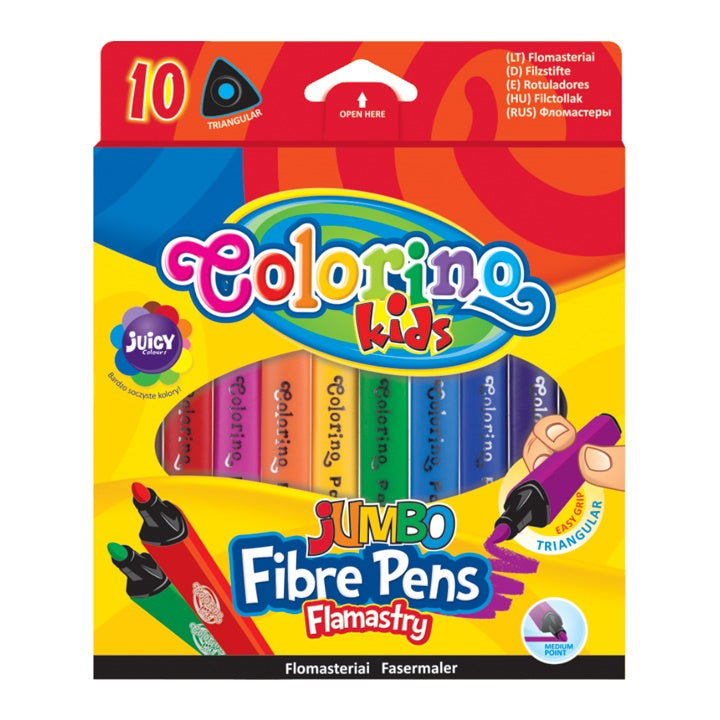 Trojhranné JUMBO fixky Colorino 10 ks — obrázok 3