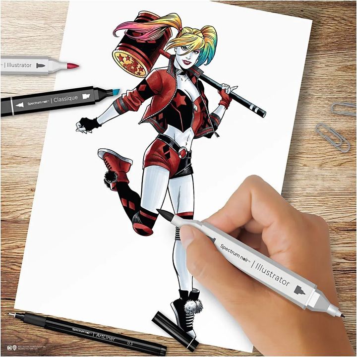 Umelecká sada na ilustrovanie Harley Quinn — obrázok 3