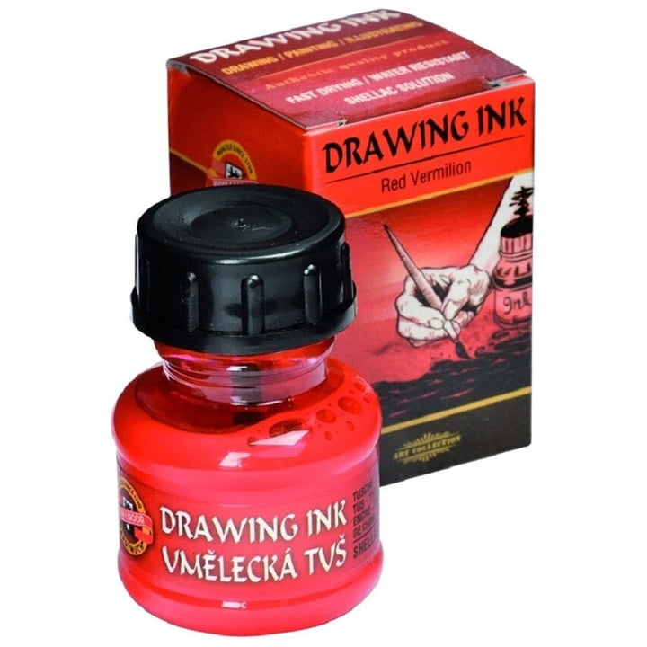 Umelecký atrament KOH-I-NOOR, 20 g – 2300 Vermilion červená