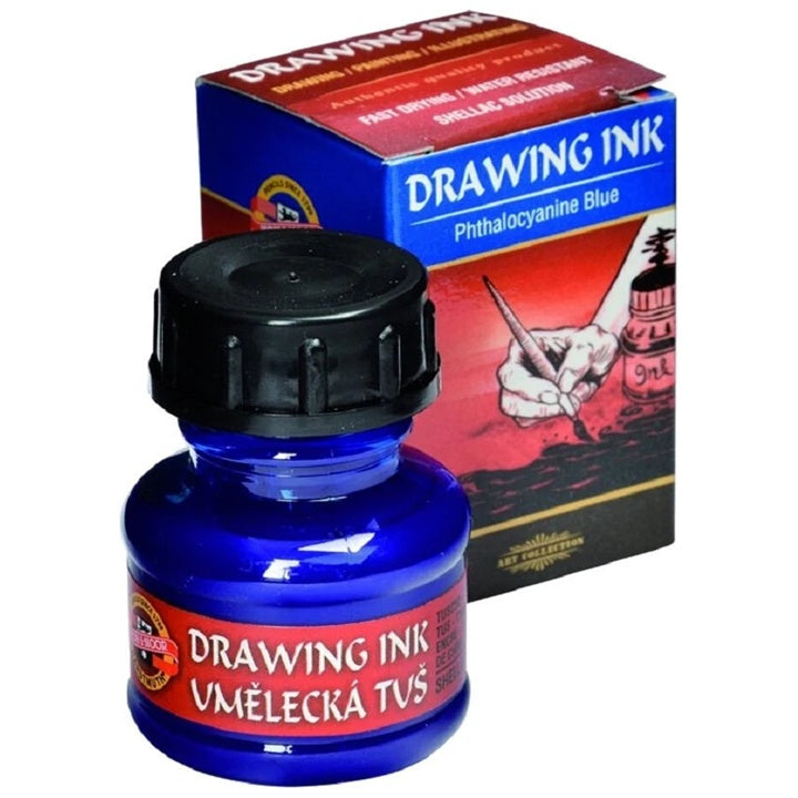 Umelecký atrament KOH-I-NOOR, 20 g – 2400 Phthalocyanine modrá