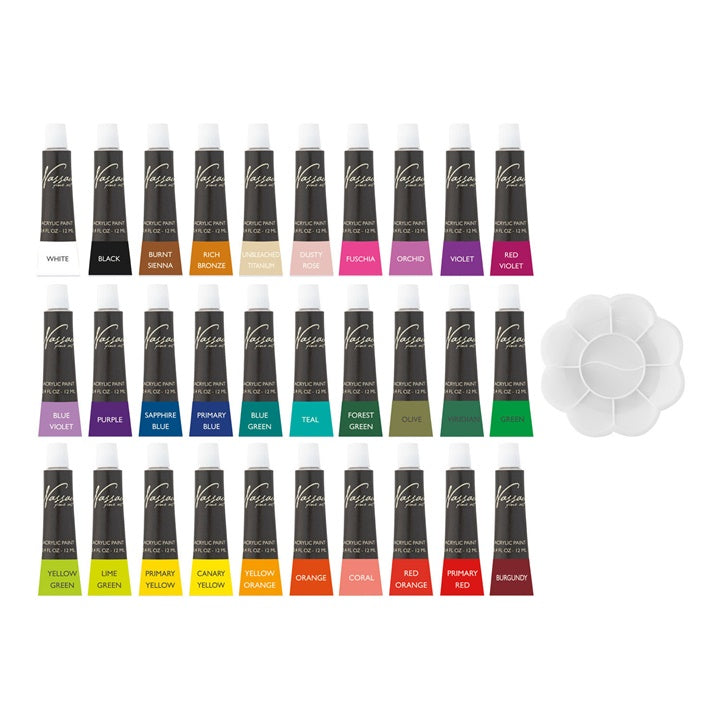 Veľká sada akrylových farieb Nassau Fine Art - 30 x 12 ml — obrázok 2