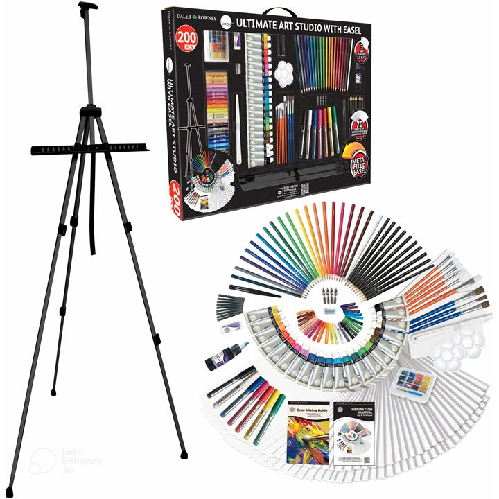 Veľký umelecký set Daler-Rowney so stojanom 200-dielny — obrázok 3