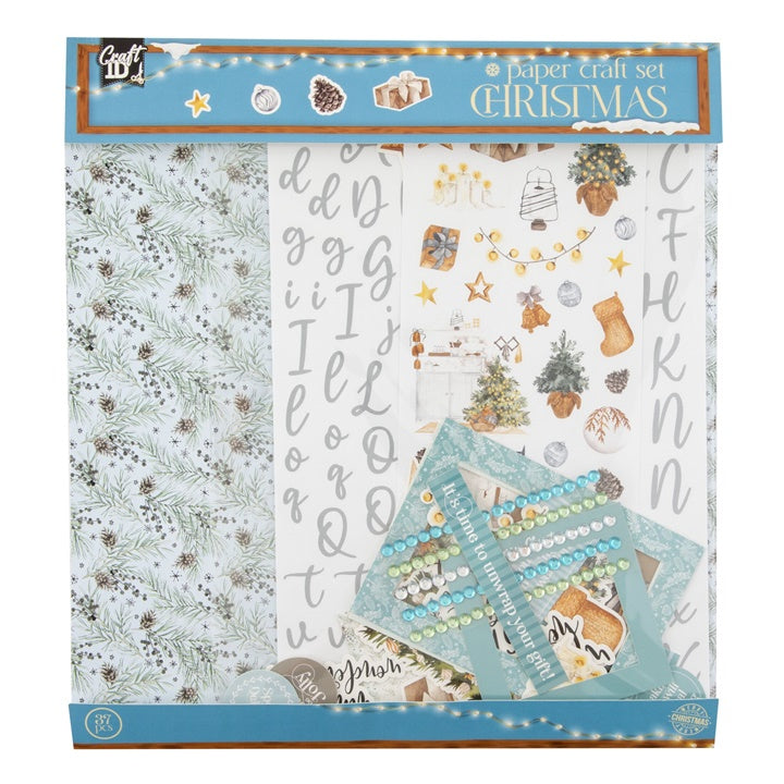 Vianočná sada na scrapbooking modrá — obrázok 1
