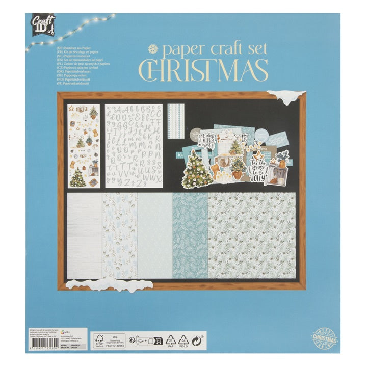Vianočná sada na scrapbooking modrá — obrázok 2