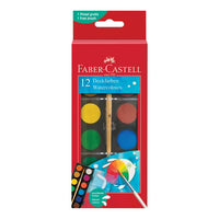 Vodové farby Faber-Castell 24 mm - 12 farieb — obrázok 1