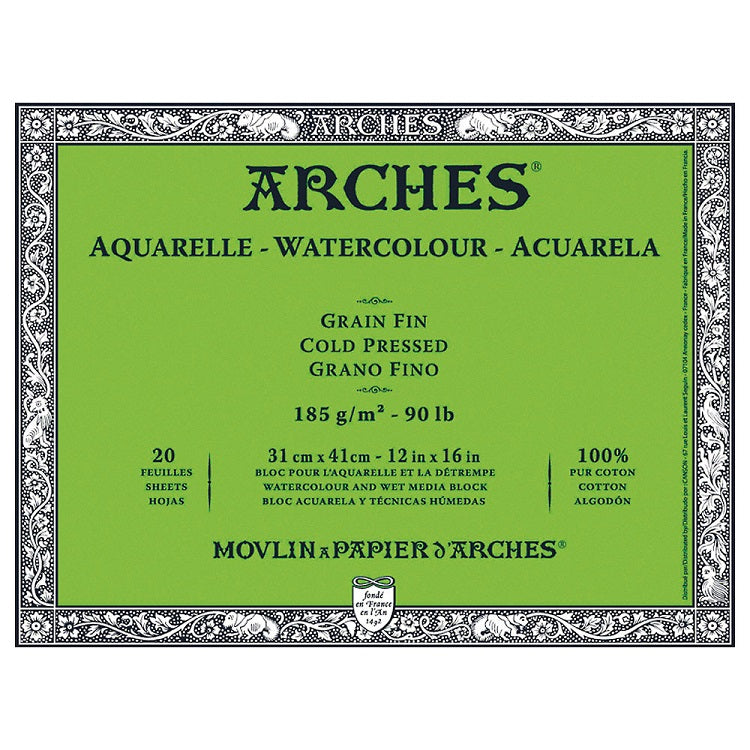 Výtvarný blok ARCHES® Aquarelle Watercolour Cold Pressed | rôzne formáty