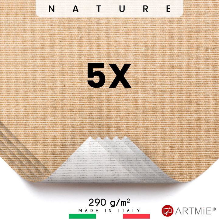 Vzorky maliarskeho plátna  ARTMIE Nature  - 5 ks | rôzne rozmery — obrázok 2