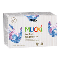 Žiariace detské prstové farby MUCKI / sada 6 x 150 ml — obrázok 3